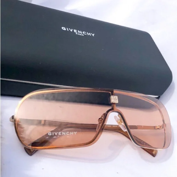 Givenchy Shield Rimless Brown/Bronze Sunglasses
